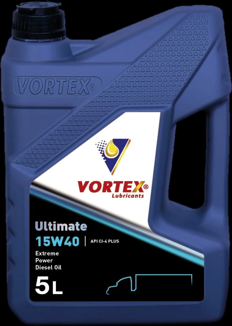 VORTEX Ultimate Extreme Power Diesel Oil in a blue five litre jerrycan with a moulded handle