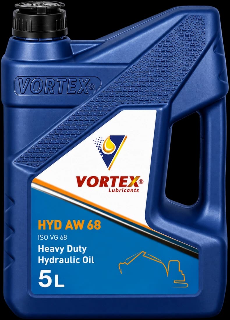 VORTEX HYD AW 68 ISO VG 68 heavy duty hydraulic oil in a five litre pack